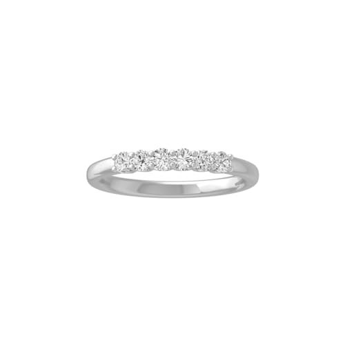 ARAIYA FINE JEWELRY Sterling Silver Round Diamond Wedding Band Ring (1/3 cttw, I2-I3 Clarity, I-J Color) Size 6 | Amazon (US)