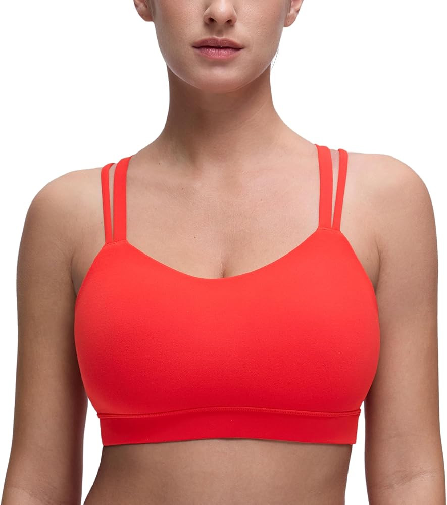 CRZ YOGA Softness Mold Butterluxe D/DD Cup Longline Sports Bras for Women - Supportive Double Str... | Amazon (US)