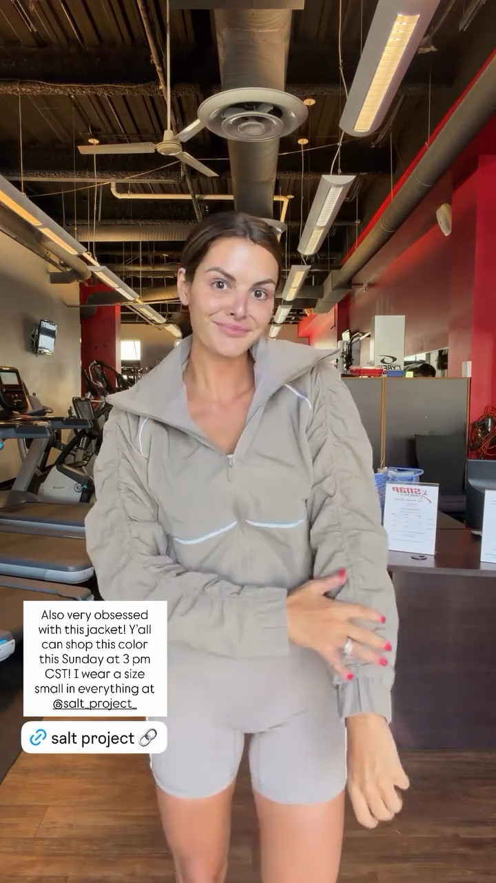 Very obsessed with this jacket! 
Collection is available now and linked below! 🩶

I wear a size small in everything at Salt Project! 

Linking what’s still available below! 

#LTKActive