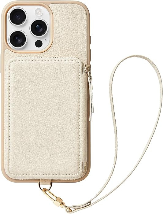 ZVE for iPhone 14 Pro Max Wallet Case with Card Holder, RFID Blocking Phone Case with Wrist Strap... | Amazon (US)