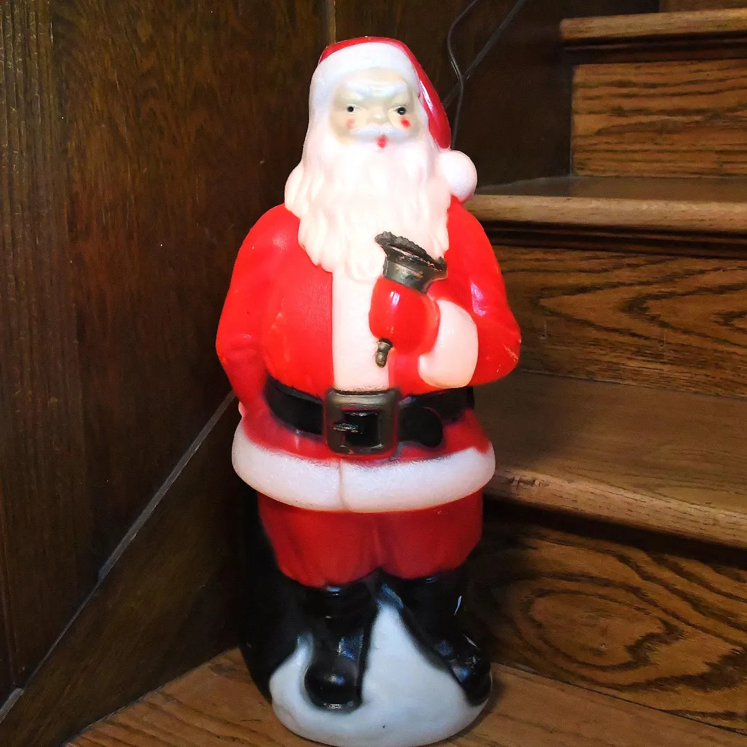 Vintage Christmas Empire Santa with Bell Blow Mold 21 Inches Tall 1960's | Etsy (US)