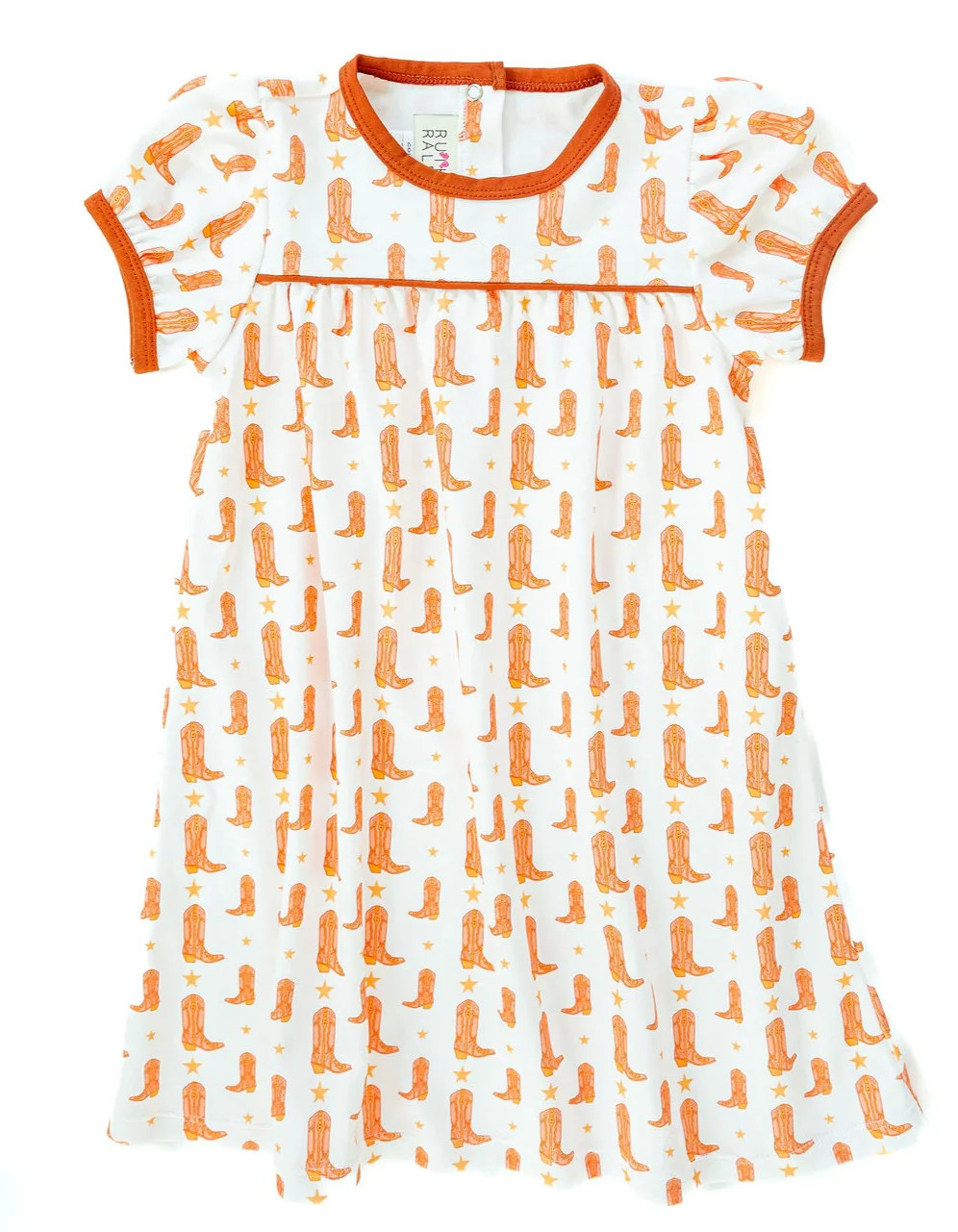 Ruth and Ralph Burnt Orange Boots Catherine Dress | JoJo Mommy