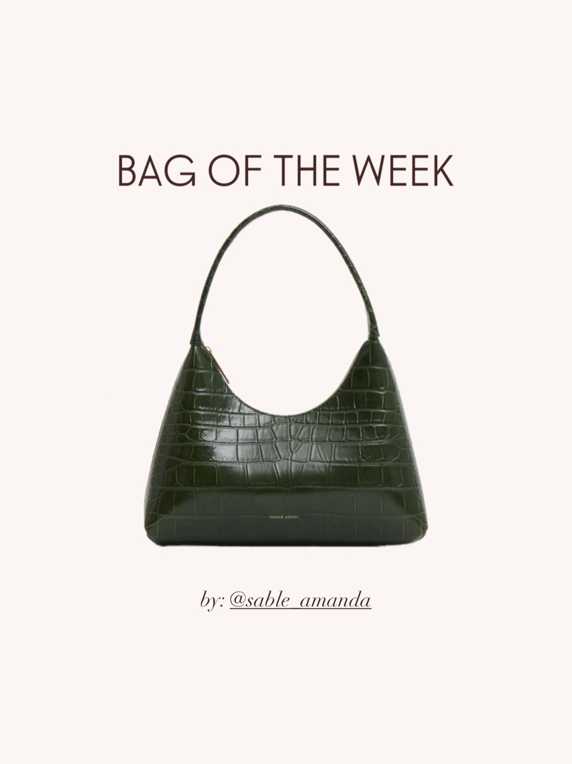 It Bag of the week is this gorgeous shoulder bag in a faux crocodile leather in a rich hunter green. Whether day or night this little bag will be a perfect option for the autumnal and winter season outfits, not to mention a classic with its quiet luxury silhouette. 

#LTKItBag #LTKStyleTip
