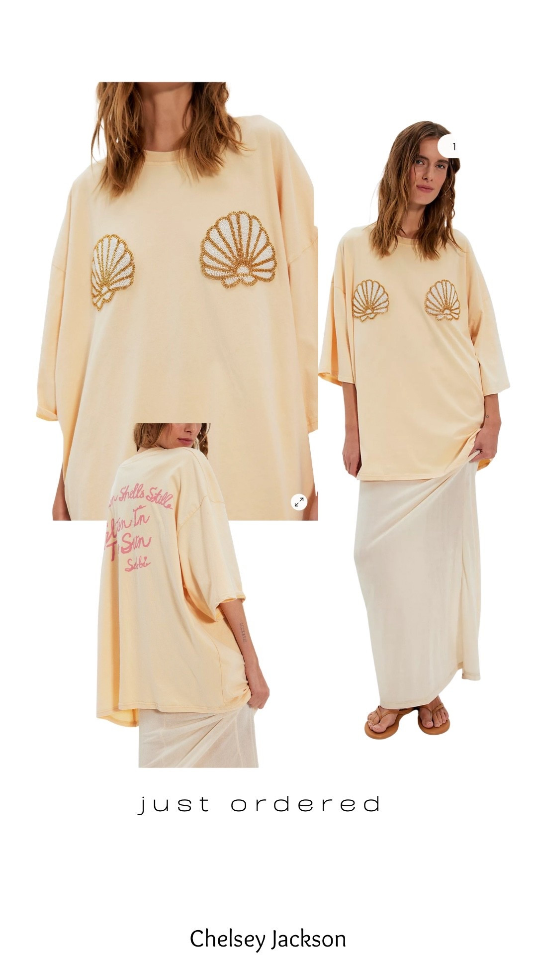 The cutest oversized tee for summer! I got a small 