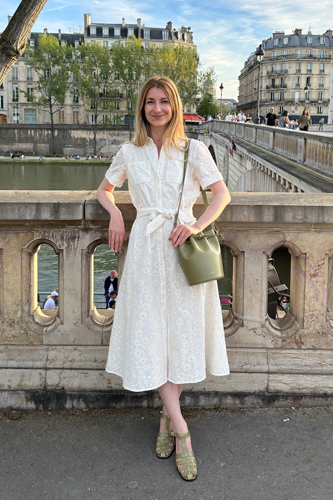 sachin and babi light blue dress Sezane Lace Ninon Dress by Sezane main image 0