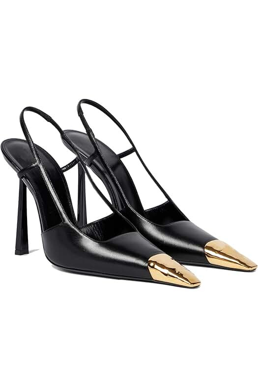Tacon Negro Con Punta Dorada | Amazon (US)