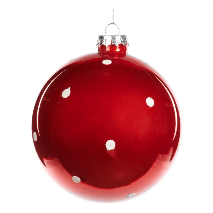 Polka Dot Christmas Bauble | Red | Smallable