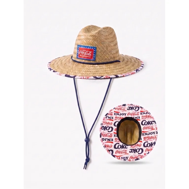 Way to Celebrate Coke Patriotic Straw Hat for Adults and Kids | Walmart (US)