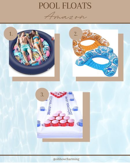 Pool floats ☀️ bring on the summer fun!! 1. Perfect to hang out on with the fam! 2. These are so good to just lounge, plus there’s cup holders! 3. No explanation needed 🤣 beer pong float!

Pool floats, amazon finds, beer pong float, summer, pool float

#LTKhome #LTKfamily #LTKSeasonal