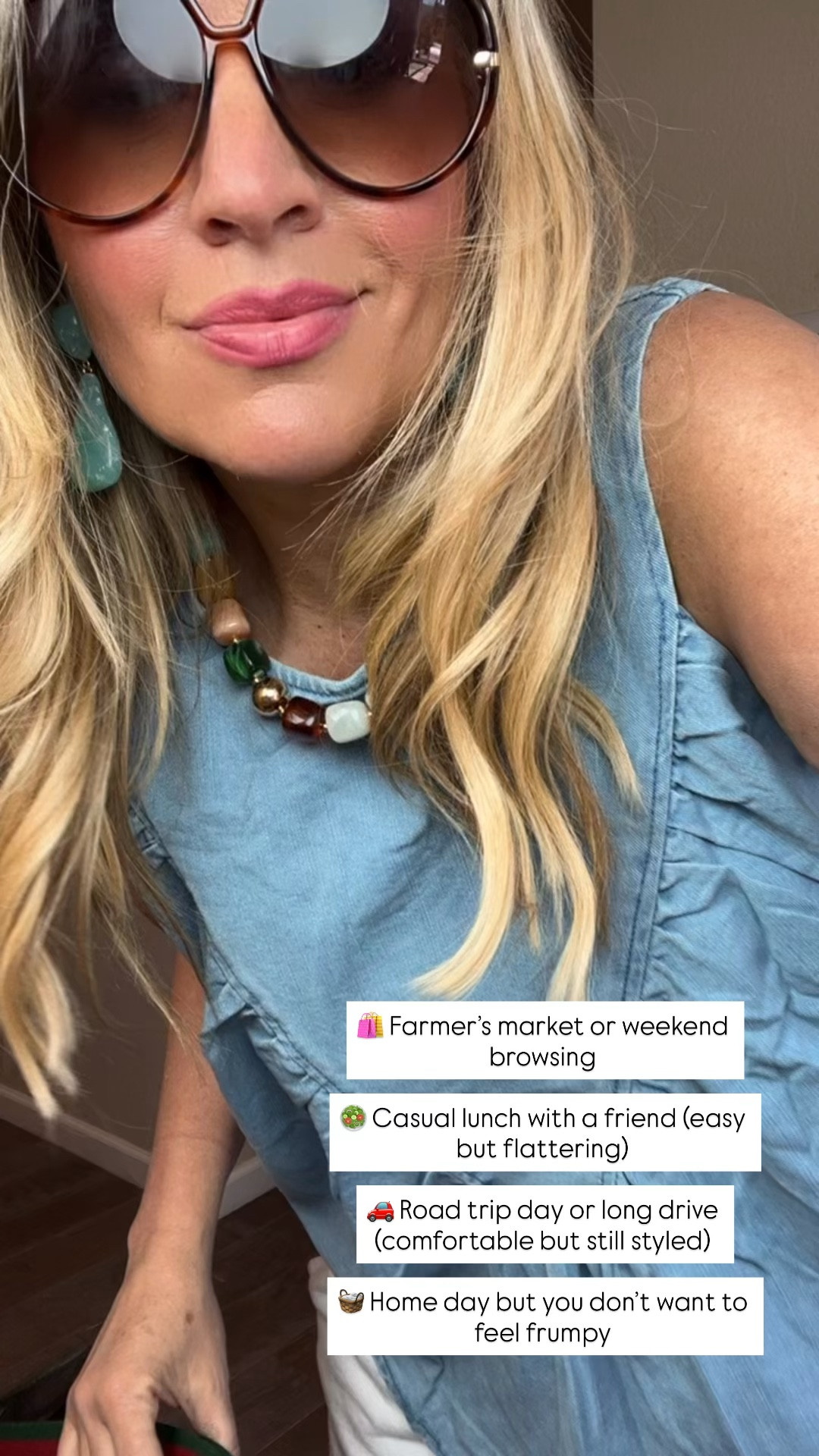  ✨Tap the bell, save and ❤️ for over 40 fashion, midlife style, midsize fashion and luxury looks for less. 

⬇️Sizing information:
Large in bot and (size down if in between sizes.)

🛍️ Farmer’s market or weekend browsing

🥗 Casual lunch with a friend (easy but flattering)

🚗 Road trip day or long drive (comfortable but still styled)

🧺 Home day but you don’t want to feel frumpy


👑"Helping you look good, feel good!" - Lindsey Denver

Spring looks, Midlife style for real women who want to feel confident again. Over 40 fashion and over 50 style that works with changing bodies, perimenopause shifts, and real life. Think midsize fashion, Gen X style and up, body confidence, and mom outfits that feel polished, comfortable, and elevated...because style over 45 and over 50 should feel effortless, not stressful. 


#LTKMidsize #LTKOver40 #LTKPlusSize