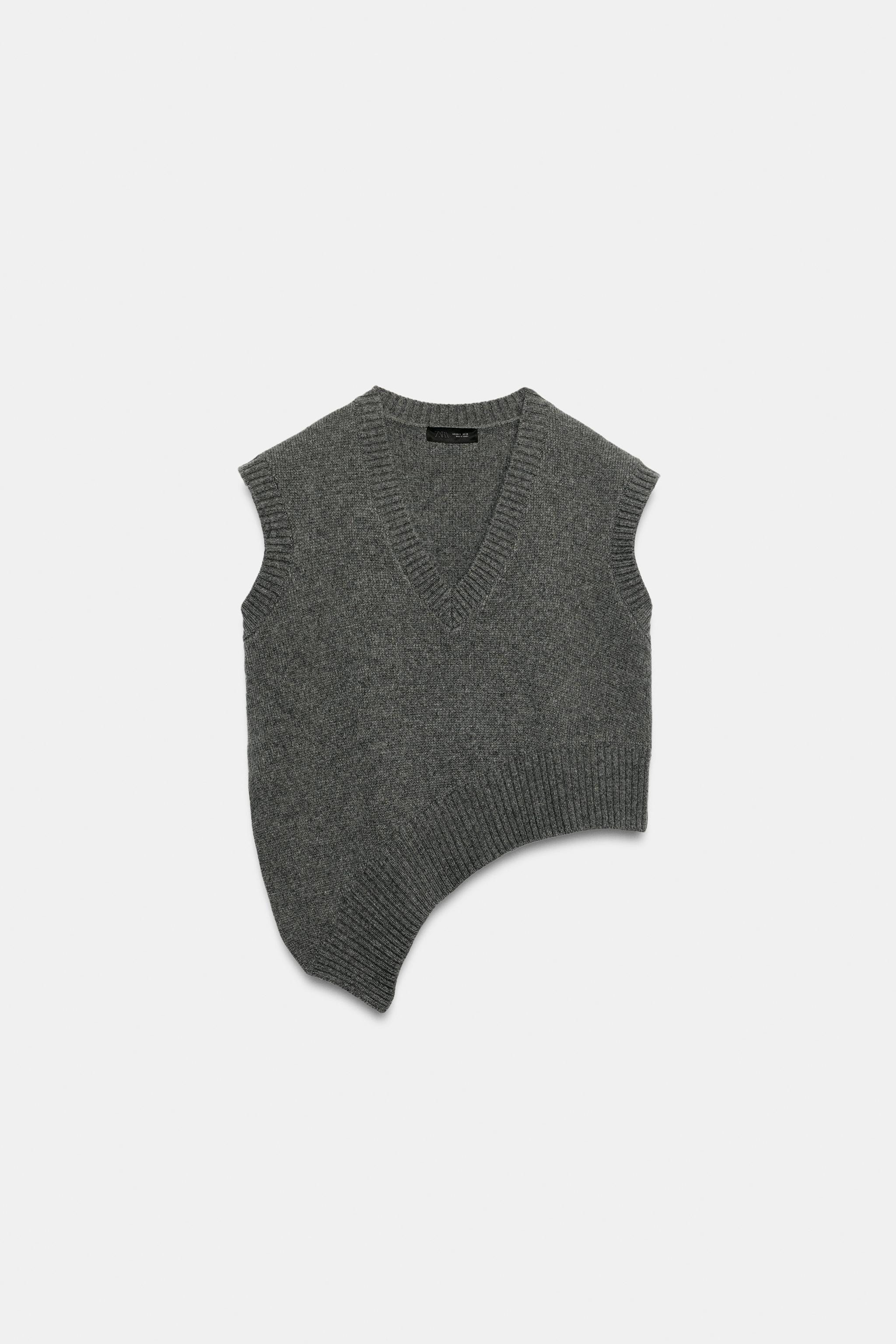 WOOL ASYMMETRICAL HEM VEST | Zara US