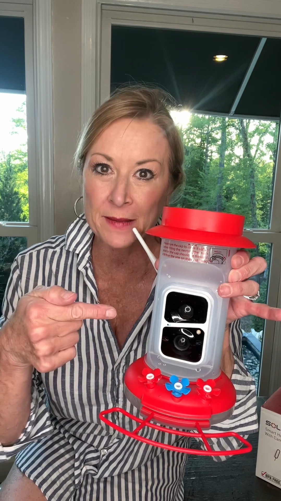 What a great idea! A hummingbird feeder with a built-in camera! Watch the birds feed from your phone! Just like a doorbell camera! #hummingbirdfeeder #birdfeeder #hummingbird 

#LTKSeasonal #LTKHome #LTKFamily