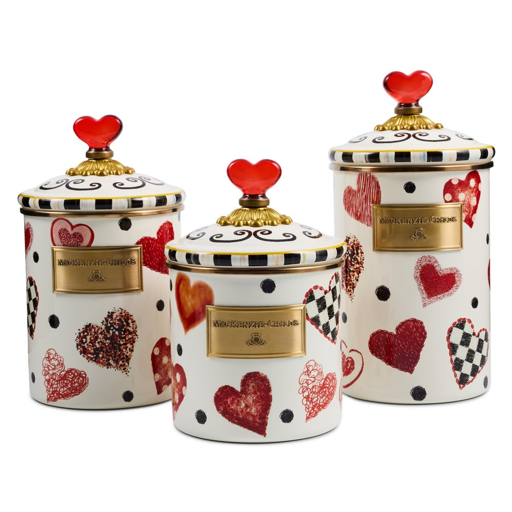 Love Canisters, Set of 3 | MacKenzie-Childs