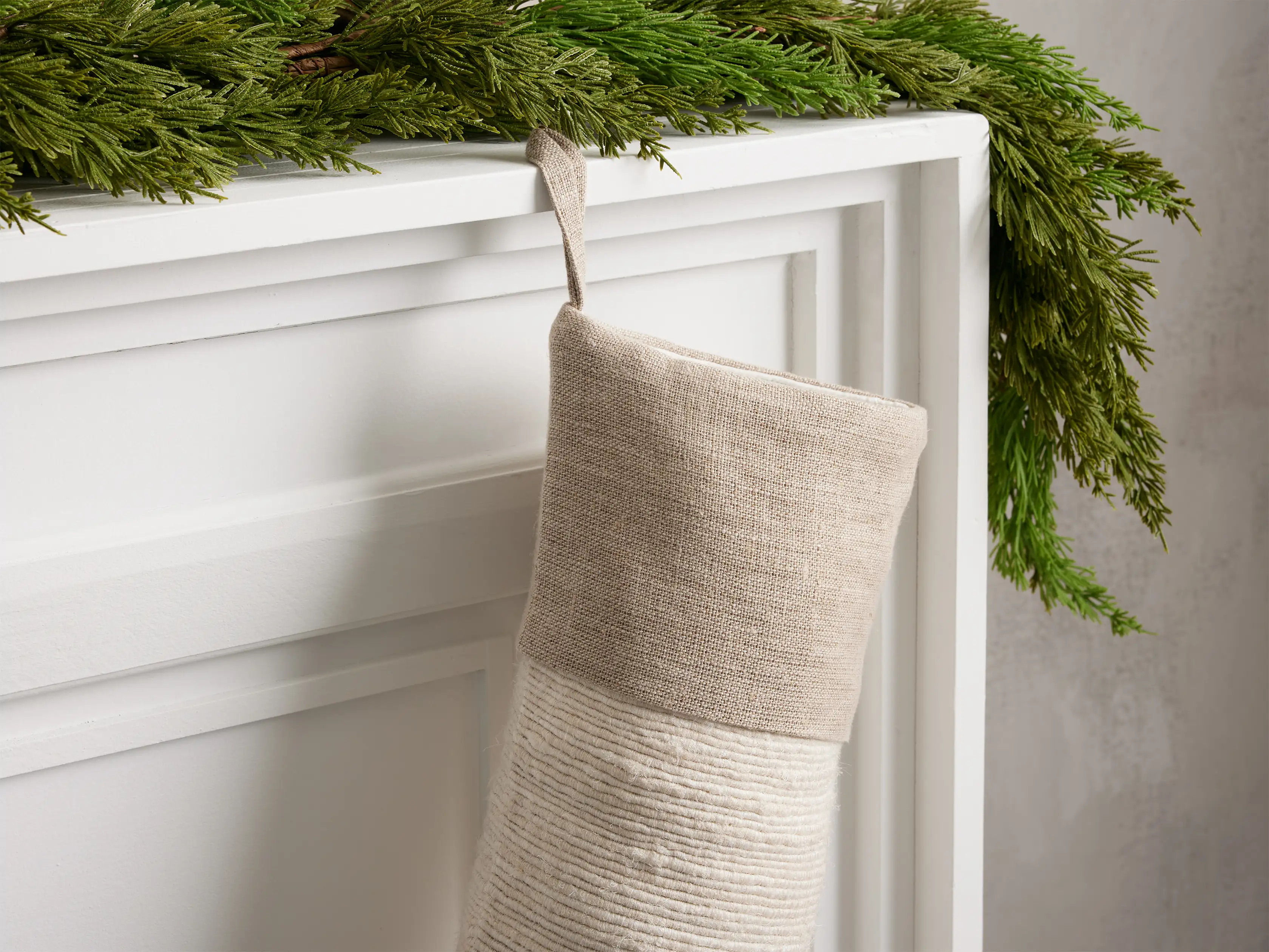 Bring rustic charm to your holiday décor—each Turner Stocking features a soft, textural feel c... | Arhaus