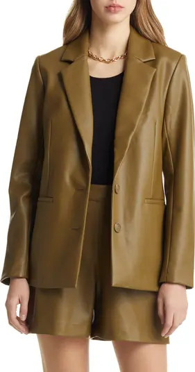 Faux Leather Blazer | Nordstrom