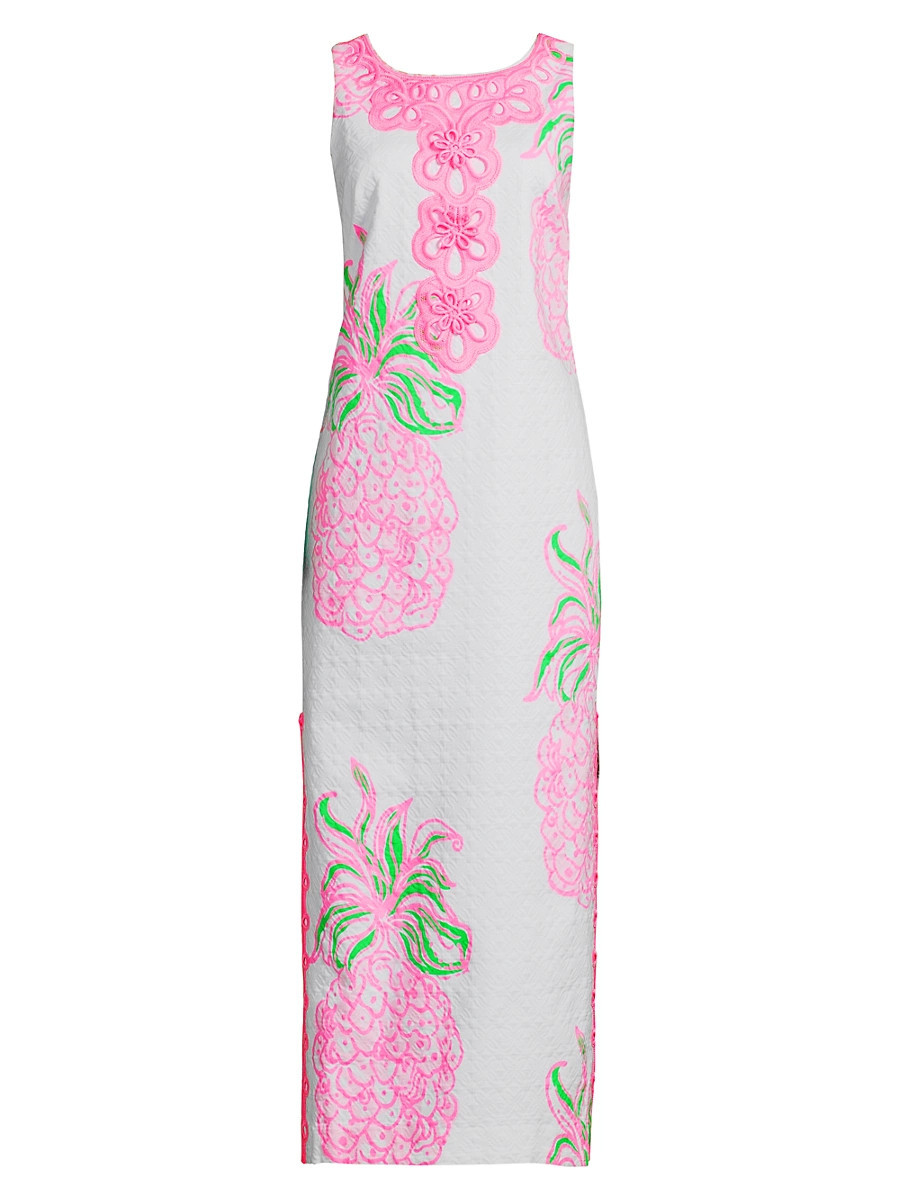 Women's Marleigh Floral Stretch Cotton Maxi Dress - Resort White - Size 6 | Saks Fifth Avenue