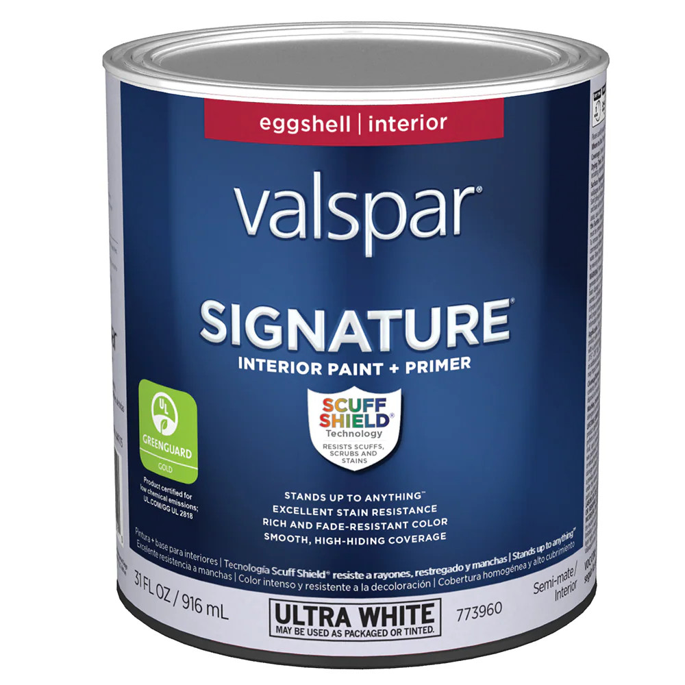Valspar  Signature Eggshell Ultra White Tintable Interior Paint Paint + Primer ( 1-quart ) | Lowe's