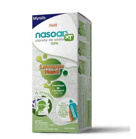 Refil Nasoar Xt 0,9% Com 15 Envelopes - Pague Menos | Medicamentos e Manipulação | Pague Menos BR