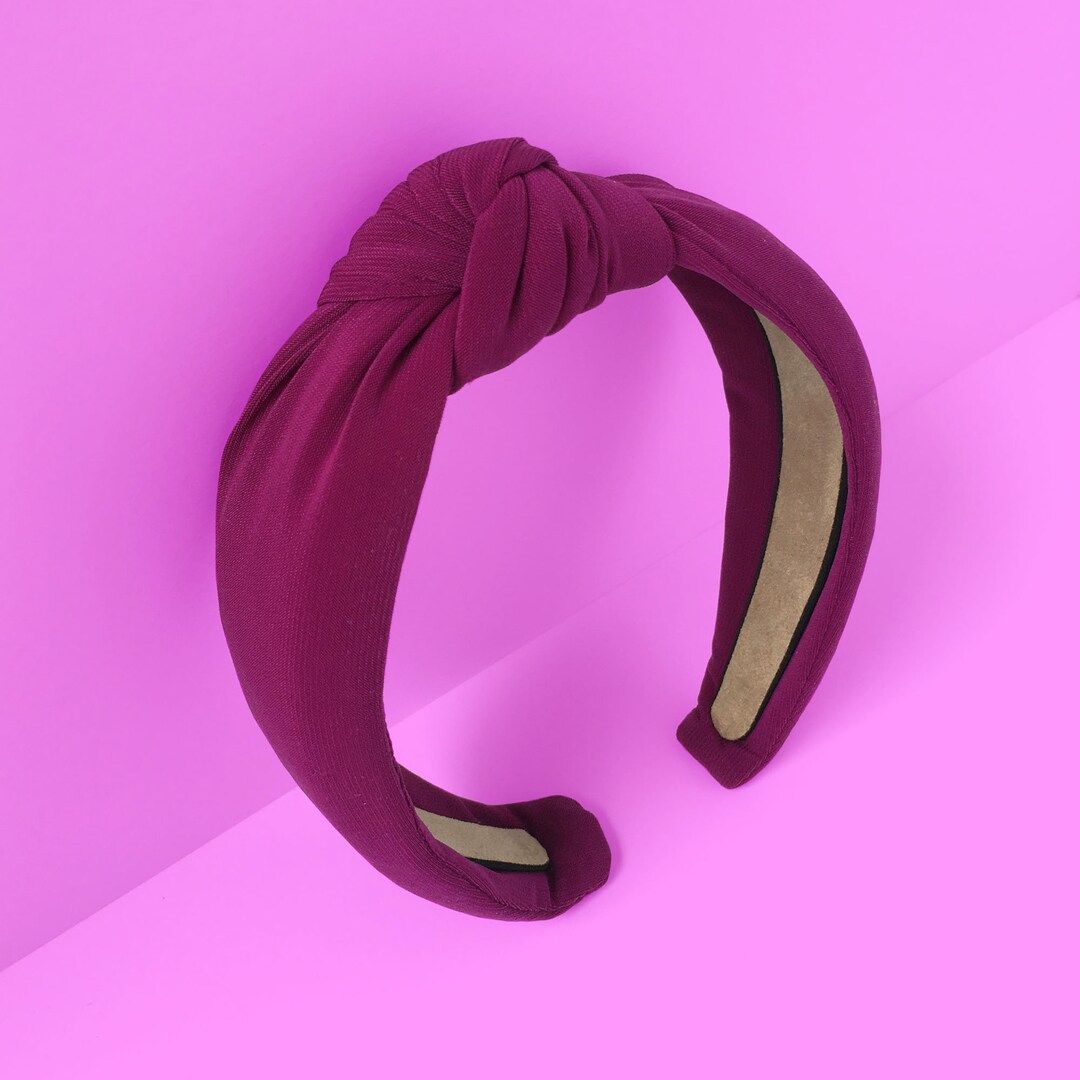 Magenta Turban Knot Hair Headband Handmade - Etsy | Etsy (US)