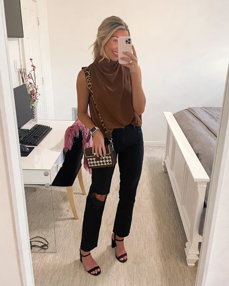 Fall Transitional Wardrobe Outfit ⚡️⚡️
Love this look for date night, going out, bars, girls night, + more. This top is so versatile, I’ve paired with black trousers for work and also have been able to style it for a night out!! 

The Look- top (s) express black jeans (4) SHEIN purse, and black heels 

#falloutfit #fallaesthetic #denimoutfit #workwear #capsulewardrobe #fall2022 #ootd  #falltop #barsoutfit #collegeoutfit #fashionbag #brown #crossbody #officeoutfit

#LTKcurves #LTKstyletip #LTKSeasonal