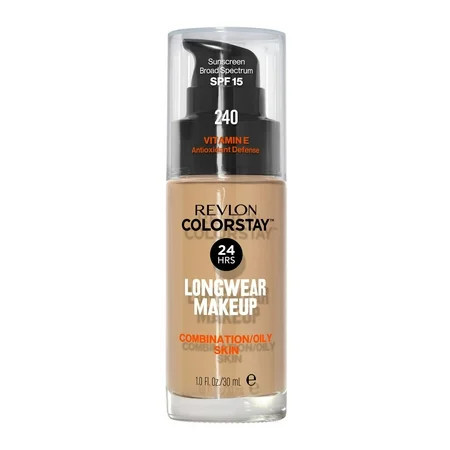 Revlon ColorStay Liquid Foundation Makeup, Matte Finish, Combination/Oily Skin, SPF 15, 240 Medium Beige, 1 fl oz | Walmart (US)