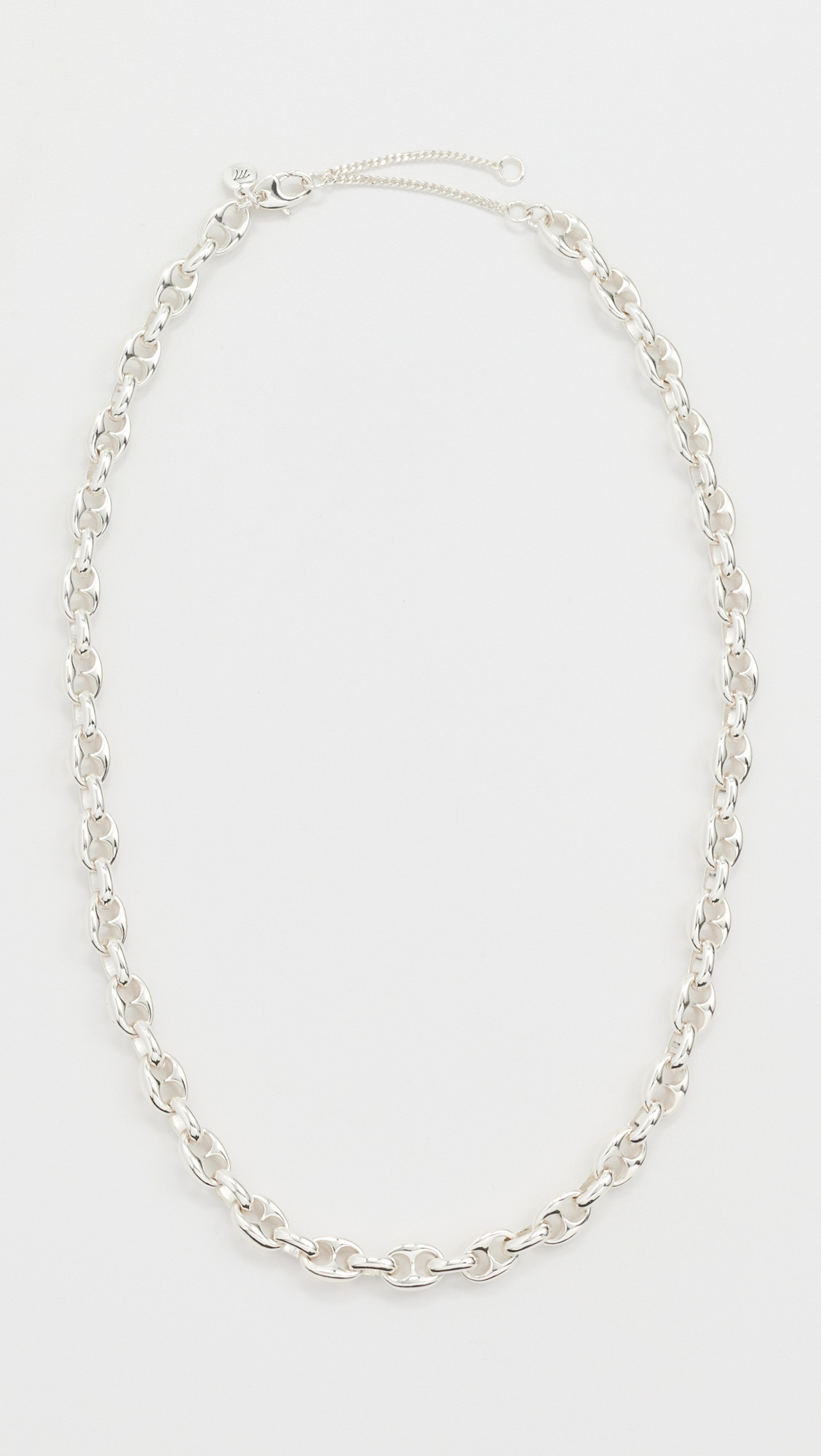 Madewell Puffy Mariner Link Necklace Warm Silver One Size | Shopbop