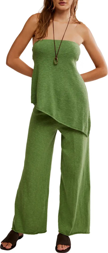 Krista Tube Top & Crop Wide Leg Pants Set | Nordstrom