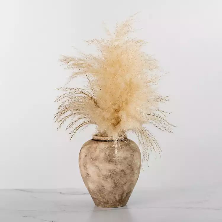 New! Reed Grass Rustic Vase Arrangement | Kirkland's Home