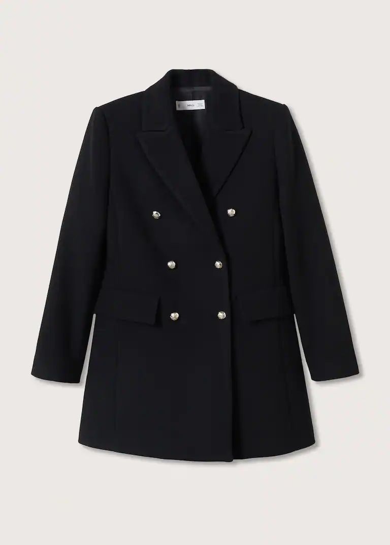 Double-breasted wool coat | MANGO (US)