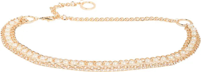 Pearl Rhinestone Chain Belt | Nordstrom Rack