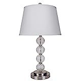 Major-Q 6188t 28.5"H Brushed Steel Base Glass Bubble Table Lamp and LED Light Bulb | Amazon (US)