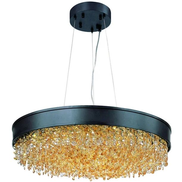 Maxim 39655 Mystic 24" Crystal Led Drum Chandelier - Bronze - Walmart.com | Walmart (US)