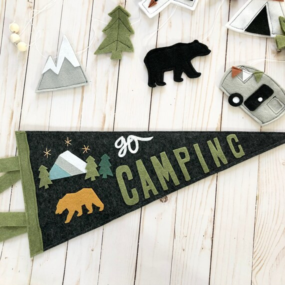 Felt Pennant Flag Boy Nursery Decor Bear Animal Mountain | Etsy | Etsy (US)
