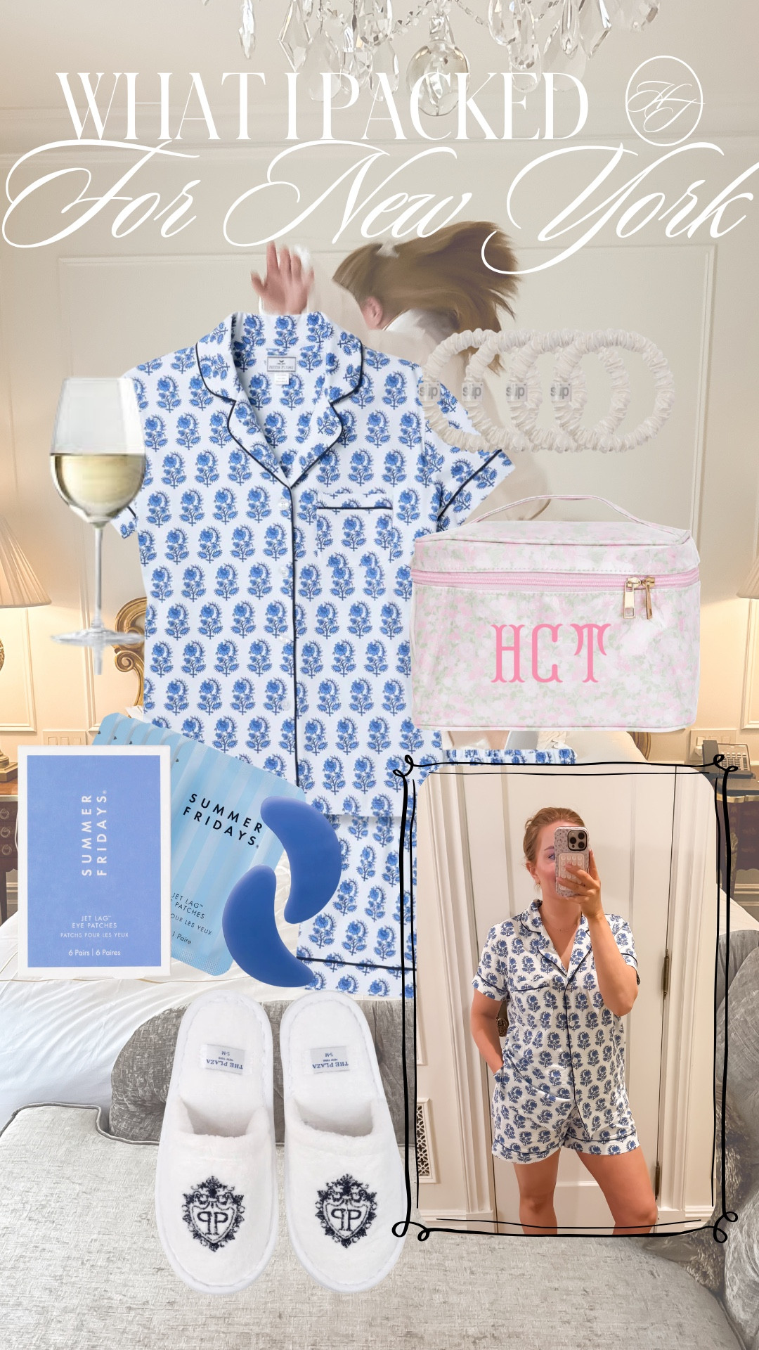 Nothing beats getting back to the hotel, putting on fresh pajamas, and ordering room service 🩵 These lightweight pajamas are one of my favorite things to pack because they barely take up room and make the trip feel extra special. Added eye patches and cozy slippers for the ultimate NYC hotel night routine. 

#LTKTravel #HotelStyle #CozyNight #MatchingPJs #TravelEssentials

#LTKootd #LTKmomlife #LTKTravel