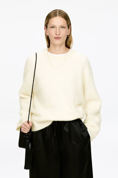 Alpaca-Wool Blend Jumper – Off White – Women – ARKET GB | Arket UK