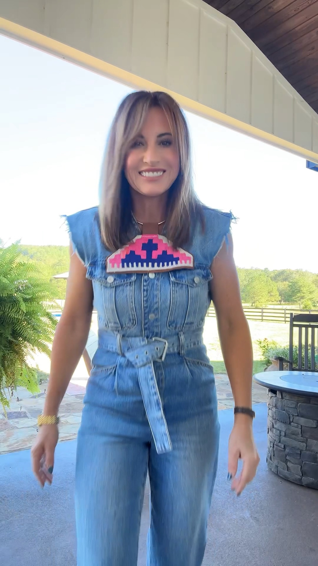 My favorite denim jumpsuit! 
Wearing size XS. 

Jumpsuit | Denim Jumpsuit | Patchwork Necklace | Golden Goose Sneakers | Jeans | Fall Outfit | Autumn Outfit 

#LTKVideo #LTKOver40