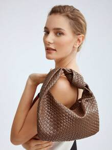 MOTF PREMIUM BOW DECOR VINTAGE RETRO WOMEN'S SIMPLE & FASHIONABLE MULTIFUNCTIONAL SHOULDER BAG WI... | SHEIN