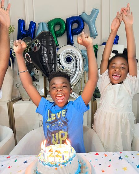 My baby is 9️⃣🥹🎈🎉  
Saved the best video for last 😅 

All Nicholas wanted for this birthday was pizza, wings, ice cream cake, a Stanley cup, and Yeezy sneakers. 
I think I managed to check all his boxes :) 
Thank you all so much for Nico’s birthday wishes ! He says THANK YOU!!! 😊 

#LTKKids #LTKParties #LTKFamily