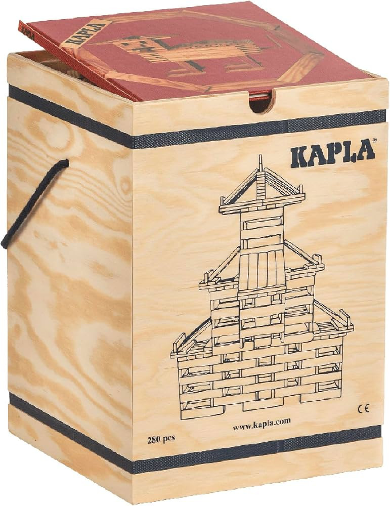 KAPLA Wooden Construction Set - 280 Building Planks in a Chest with Art Book - for Ages 3+ | Amazon (US)