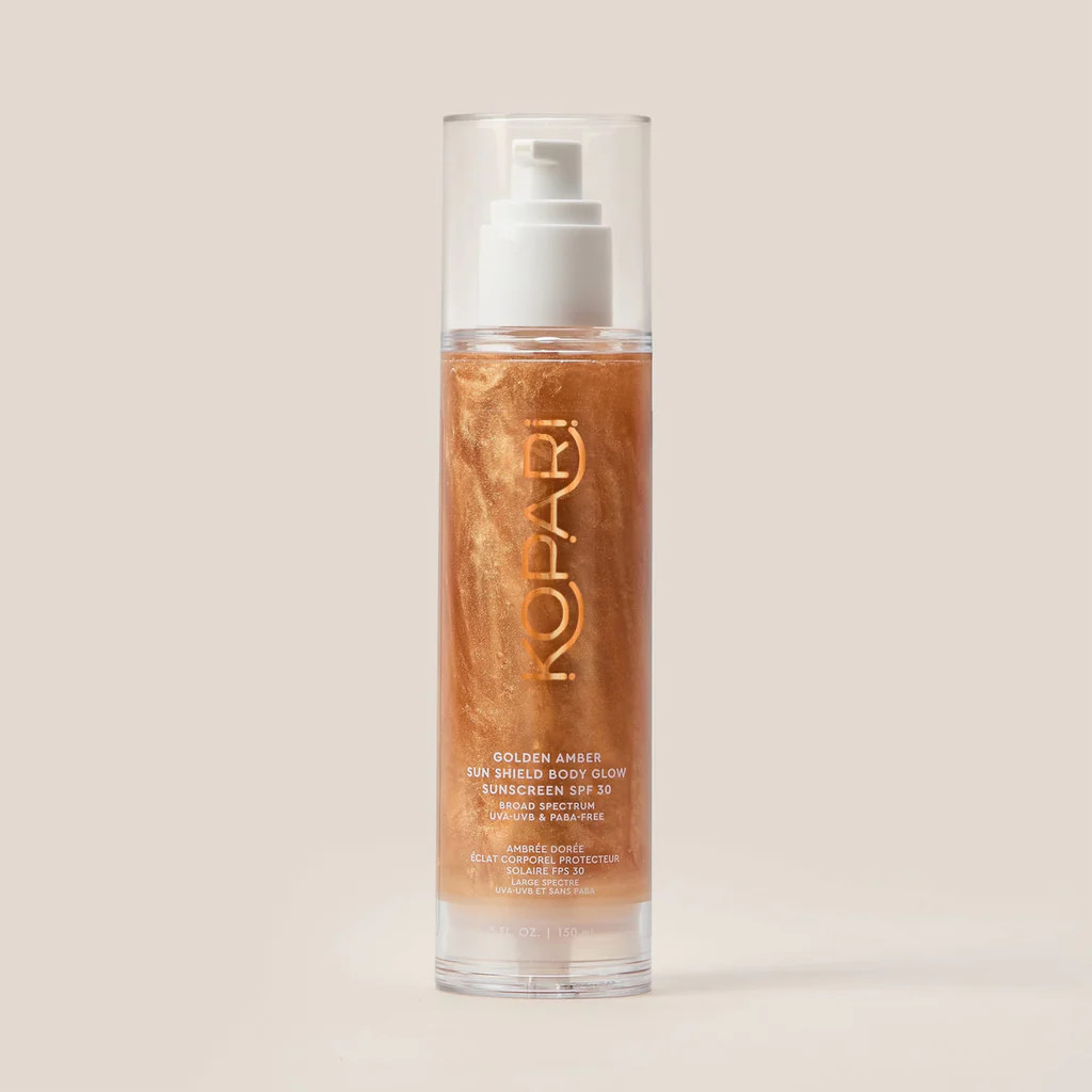 Golden Amber Sun Shield Body Glow Sunscreen SPF 30 | Kopari