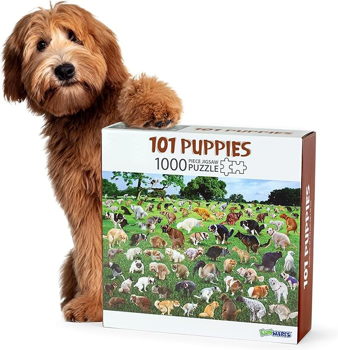 Funwares Original 101 Puppies Puzzle – 1000-Piece Hilarious Dog Jigsaw – Funny Gift for Dog L... | Amazon (US)