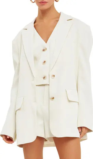 Endless Rose Buttery Oversize Blazer in Ocean Blue at Nordstrom, Size Large | Nordstrom