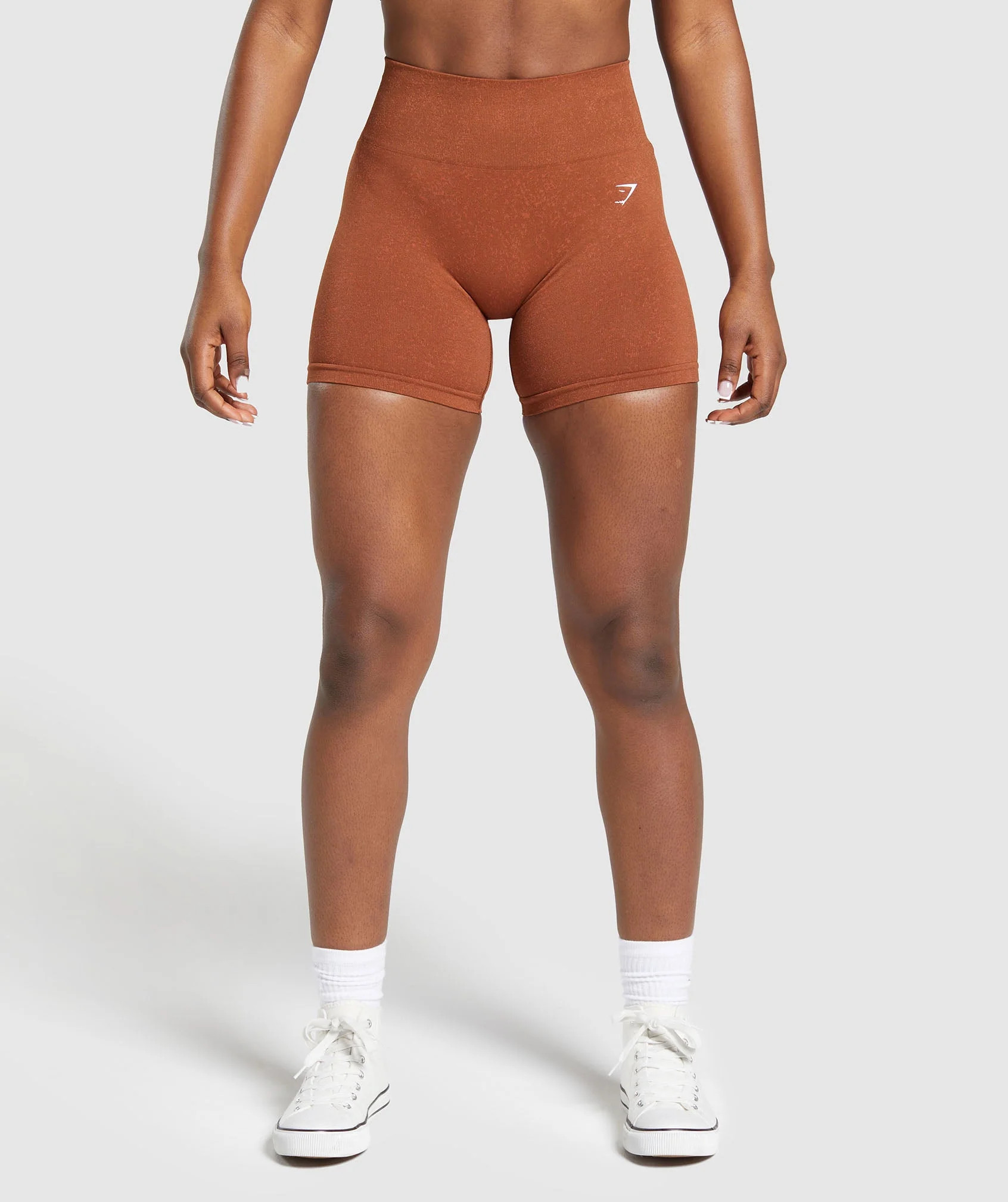 Adapt Fleck Seamless Shorts Copper Brown/Terracotta Orange | Gymshark US