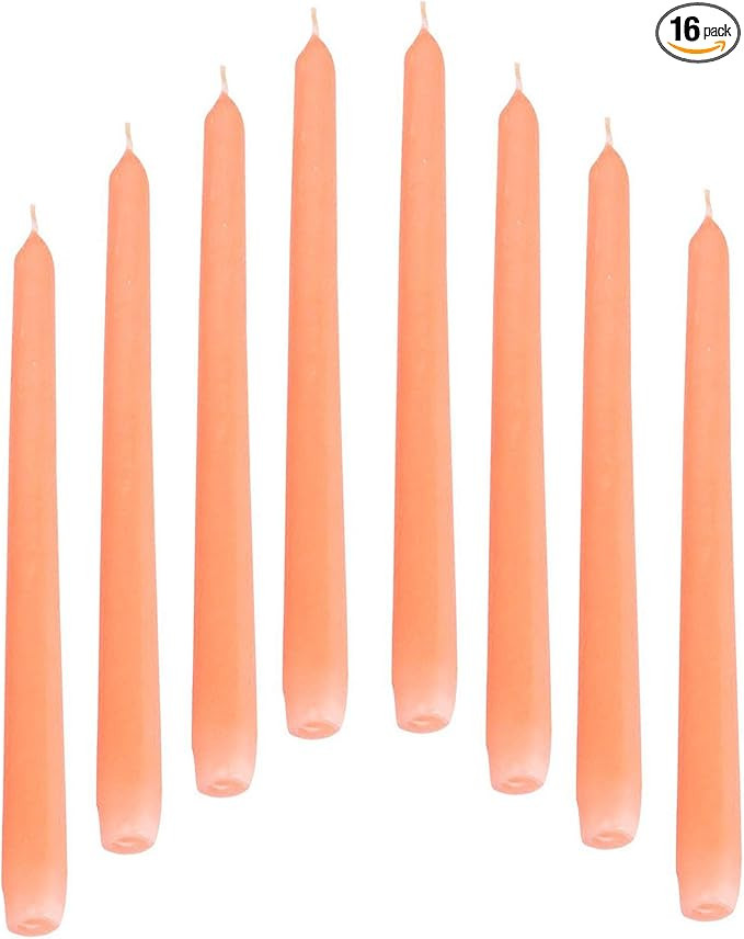 Smokeless Scented Paraffin Wax Peach Tapered Stick Candles Decorations for Living Room, Hall Room... | Amazon (US)