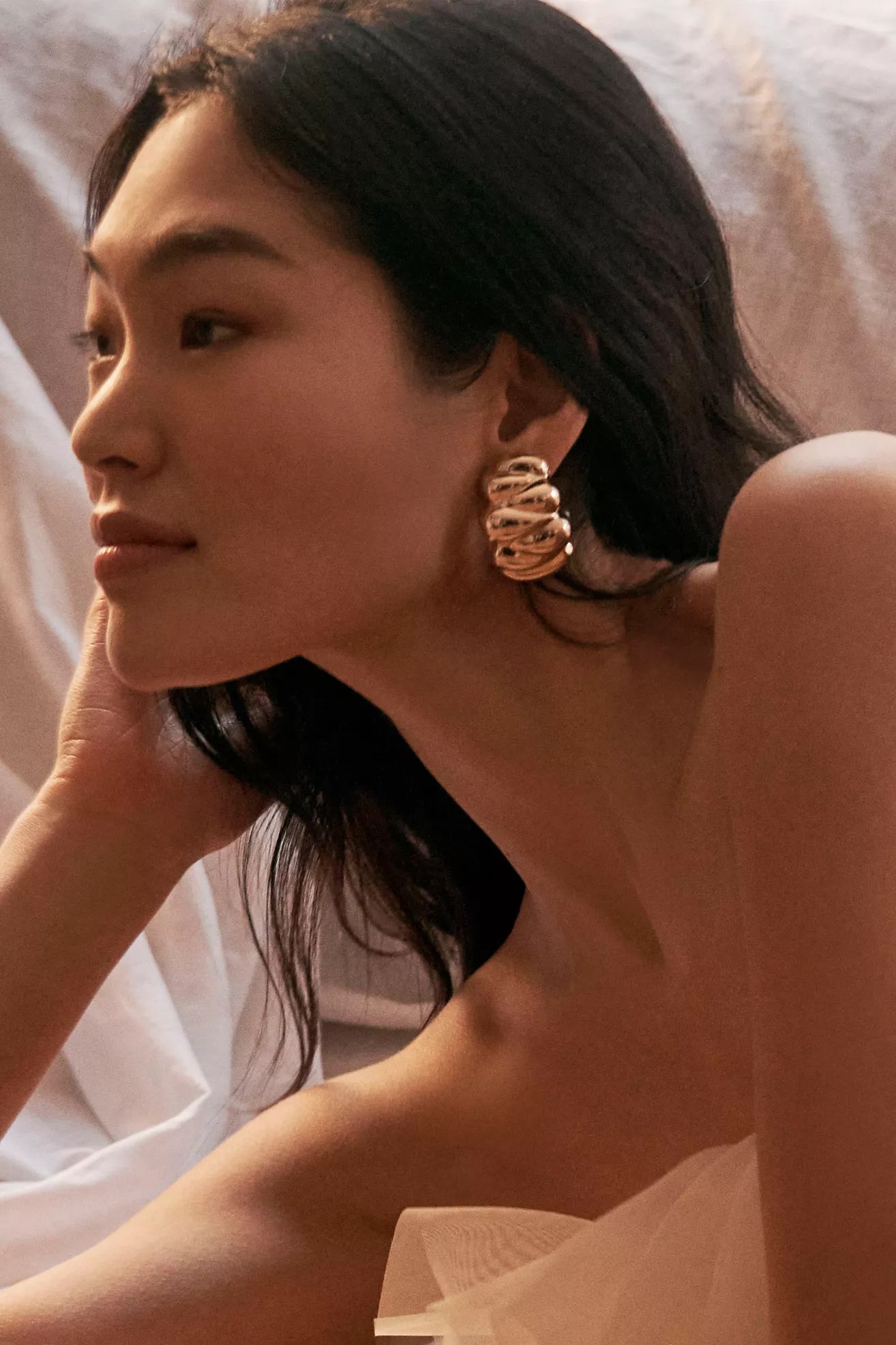 The Restored Vintage Collection: Swirled Metal Earrings | Anthropologie (US)