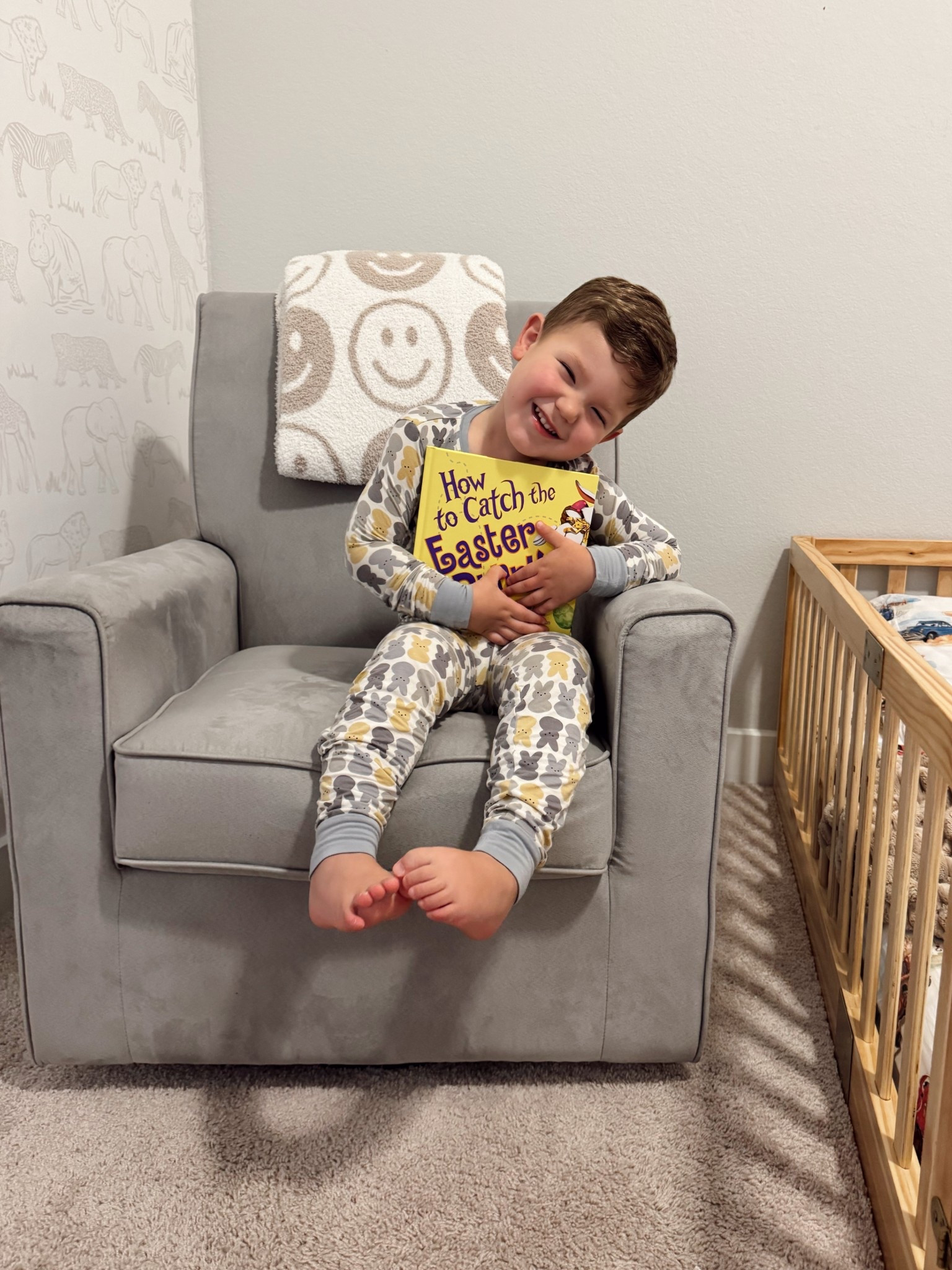 Cutest little bunny jammies for Easter! They also come in a onesie and a different color wave (Also this is his new favorite book!🐰)

#LTKSpringSale #LTKBaby #LTKKids