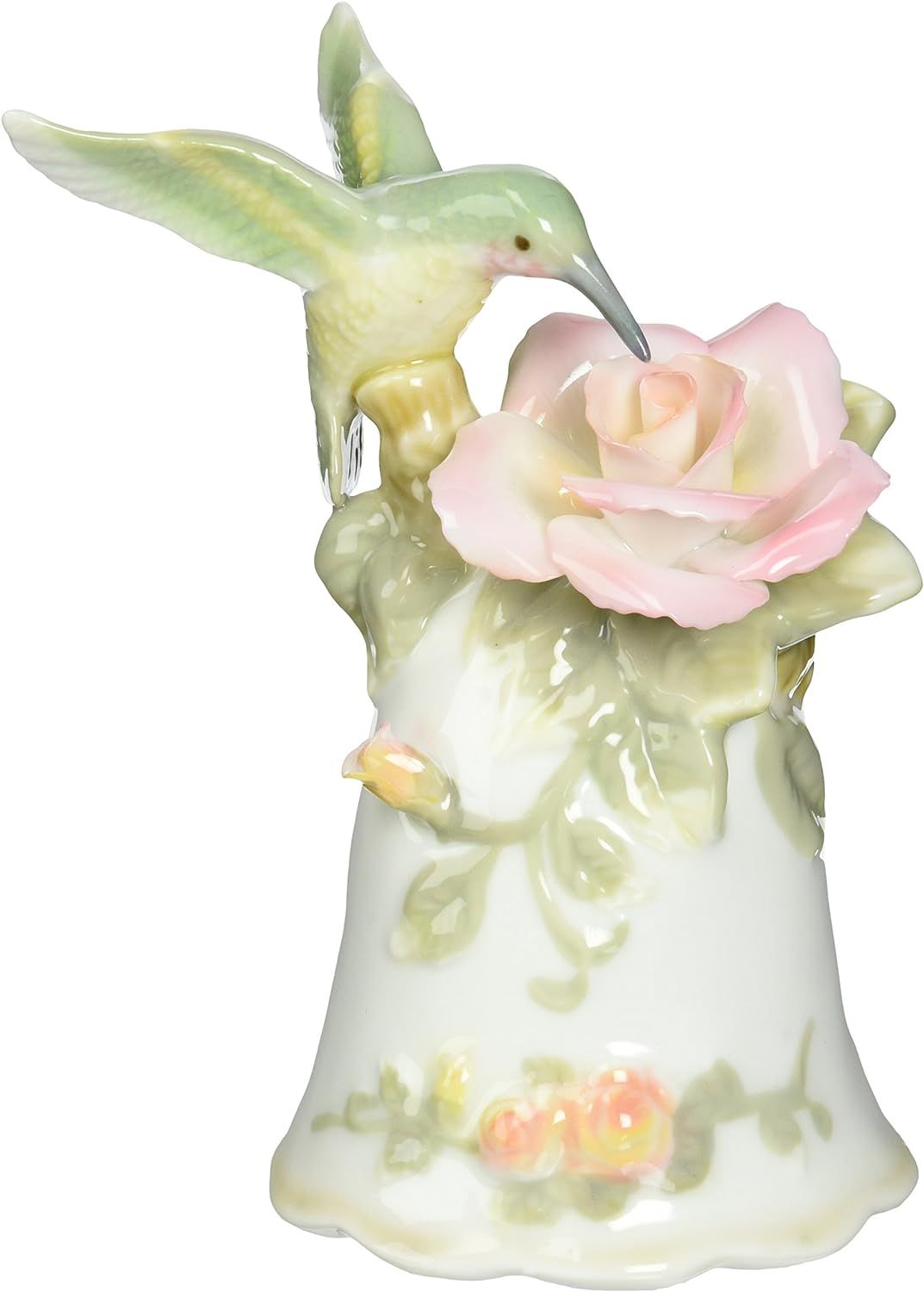 Cosmos 96149 Fine Porcelain Hummingbird with Rose Bell Figurine, 4-1/2-Inch , Green | Amazon (US)