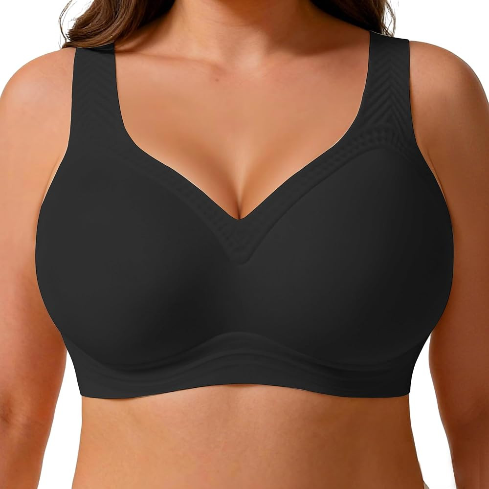 Jelly Wireless Bra Seamless Push Up Full Coverage Supportive Everyday Sport T-Shirt Bra Regular &... | Amazon (US)