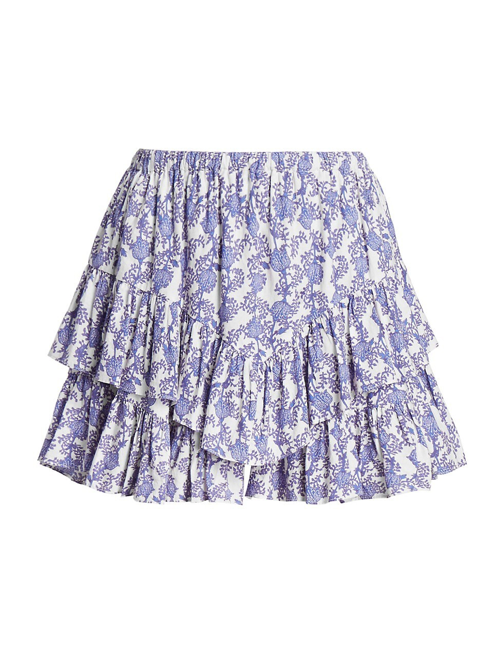 Jocadia Tiered Cotton Miniskirt | Saks Fifth Avenue