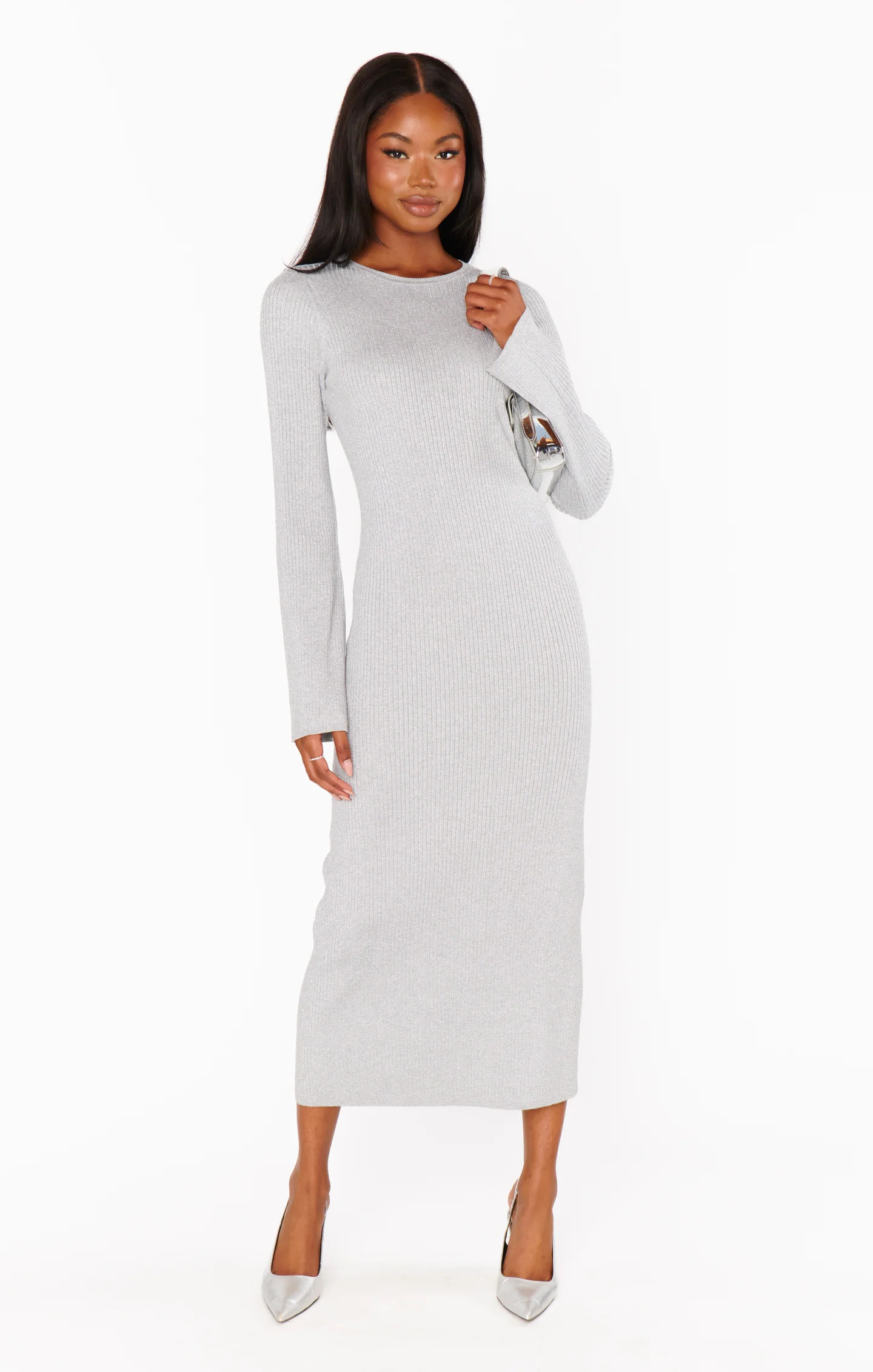 City Dress ~ Silver Shimmer Knit | Show Me Your Mumu